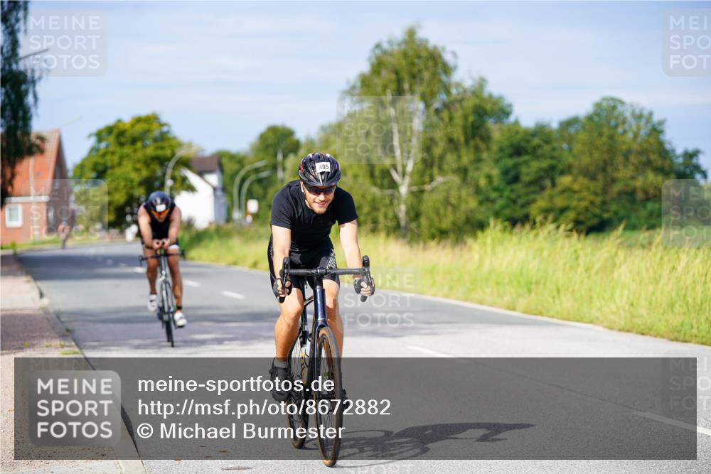 31.08.2025 - Elbe Triathlon Hamburg Michael Burmester http://msf.ph/oto/8672882 31.08.2025 10:08:58 Radfahren 405, 677 meine-sportfotos.de