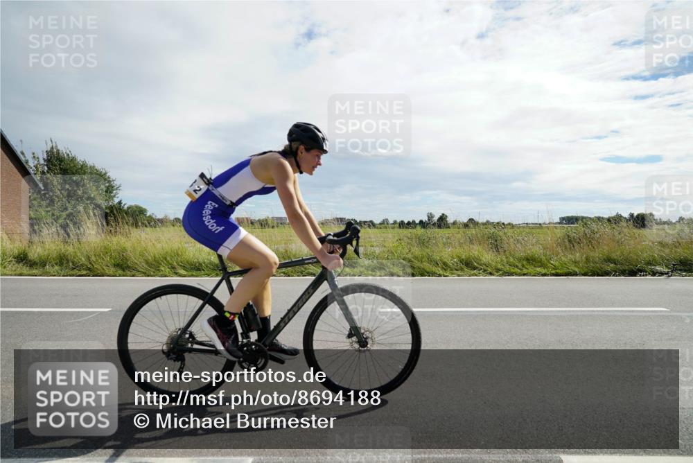 31.08.2025 - Elbe Triathlon Hamburg Michael Burmester http://msf.ph/oto/8694188 31.08.2025 14:43:42 Radfahren 123 meine-sportfotos.de