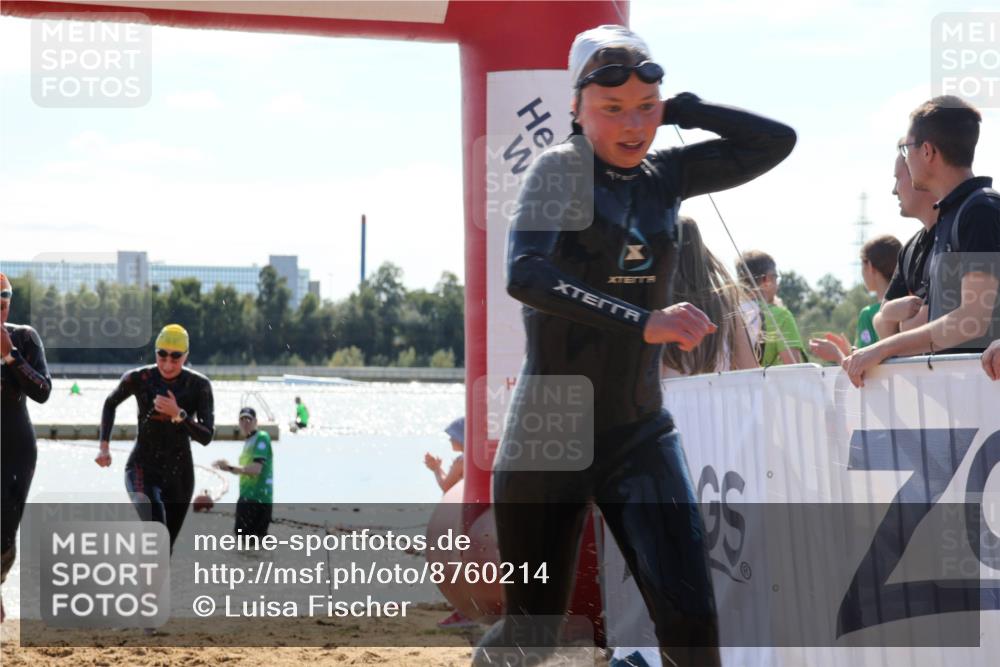 07.09.2025 - 19. Norderstedt Triathlon Luisa Fischer http://msf.ph/oto/8760214 07.09.2025 14:14:19 Schwimmen 1447, 1493, 1507 meine-sportfotos.de
