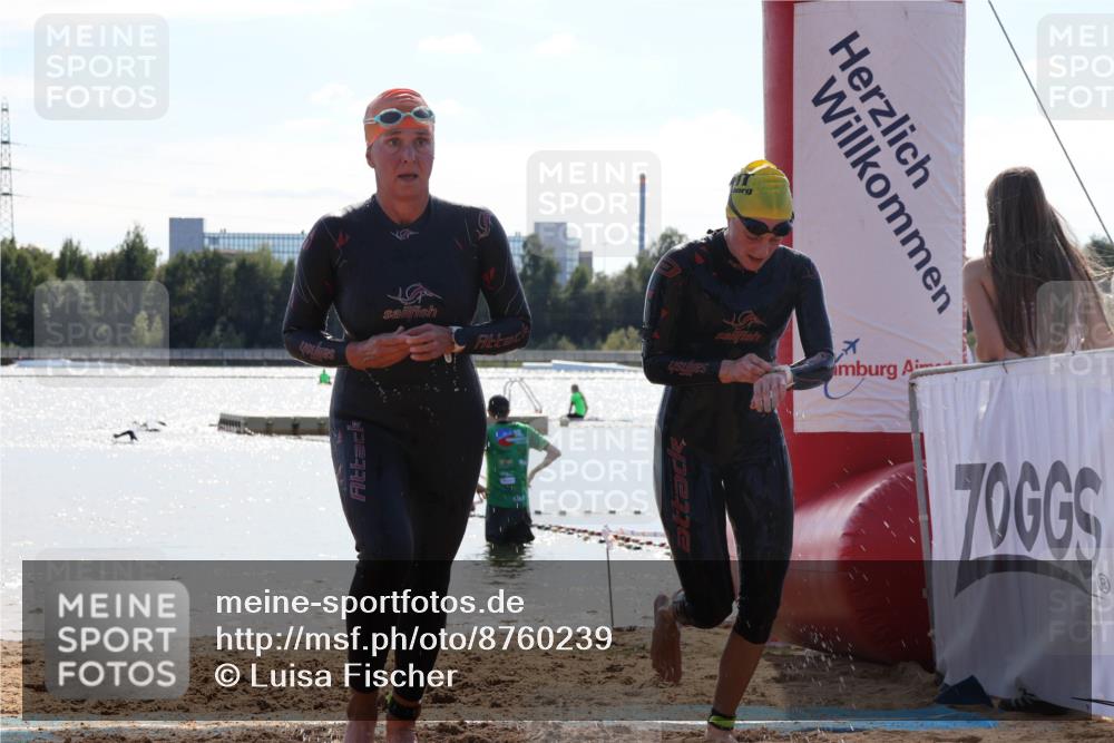 07.09.2025 - 19. Norderstedt Triathlon Luisa Fischer http://msf.ph/oto/8760239 07.09.2025 14:14:21 Schwimmen 1447, 1493, 1507 meine-sportfotos.de