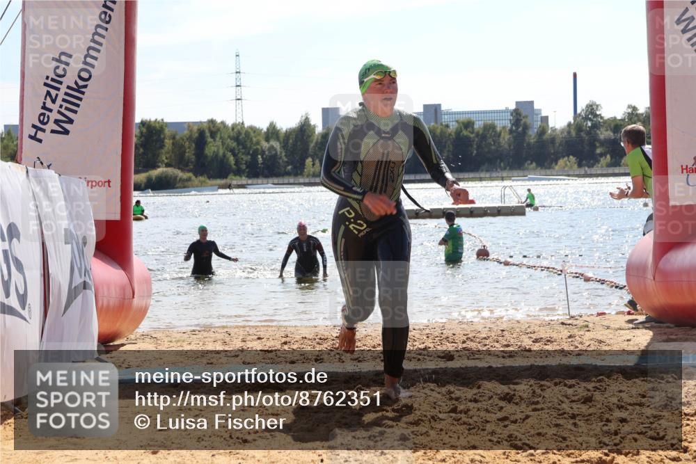 07.09.2025 - 19. Norderstedt Triathlon Luisa Fischer http://msf.ph/oto/8762351 07.09.2025 14:26:43 Schwimmen 448, 1488, 1495 meine-sportfotos.de