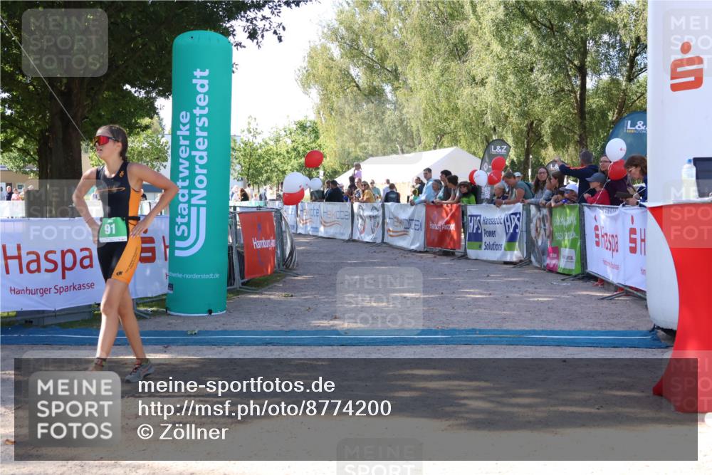 07.09.2025 - 19. Norderstedt Triathlon Zöllner http://msf.ph/oto/8774200 07.09.2025 11:00:32 Ziel 91, 674 meine-sportfotos.de