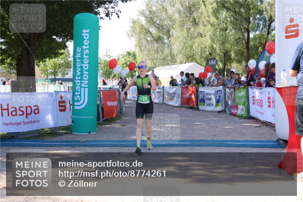 07.09.2025 - 19. Norderstedt Triathlon Zöllner http://msf.ph/oto/8774261 07.09.2025 11:01:10 Ziel 62, 123, 127 meine-sportfotos.de