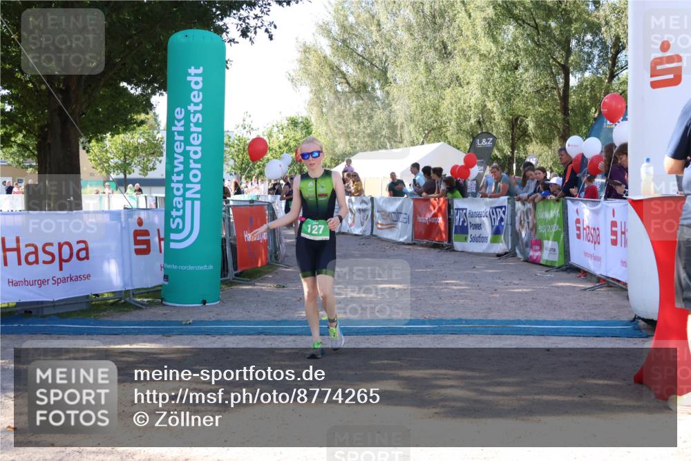 07.09.2025 - 19. Norderstedt Triathlon Zöllner http://msf.ph/oto/8774265 07.09.2025 11:01:10 Ziel 62, 123, 127 meine-sportfotos.de