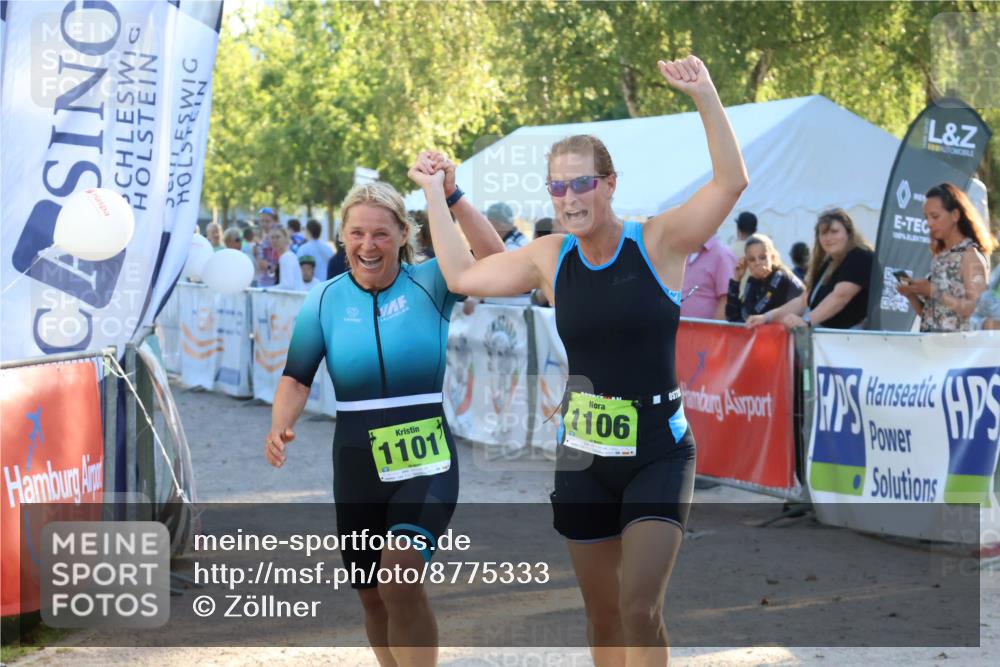 07.09.2025 - 19. Norderstedt Triathlon Zöllner http://msf.ph/oto/8775333 07.09.2025 17:00:30 Ziel 1101, 1106 meine-sportfotos.de