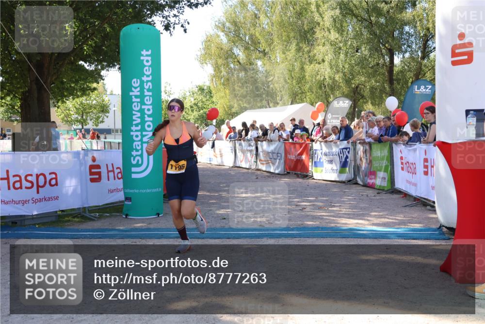 07.09.2025 - 19. Norderstedt Triathlon Zöllner http://msf.ph/oto/8777263 07.09.2025 12:10:10 Ziel 1195 meine-sportfotos.de
