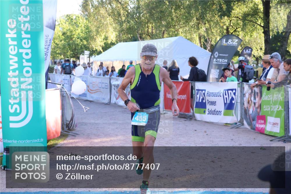 07.09.2025 - 19. Norderstedt Triathlon Zöllner http://msf.ph/oto/8777407 07.09.2025 17:14:46 Ziel 1455 meine-sportfotos.de