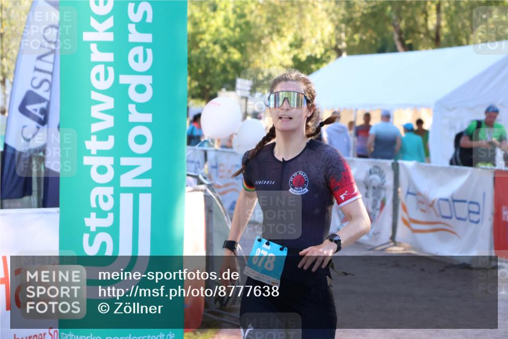 07.09.2025 - 19. Norderstedt Triathlon Zöllner http://msf.ph/oto/8777638 07.09.2025 17:15:51 Ziel 878 meine-sportfotos.de