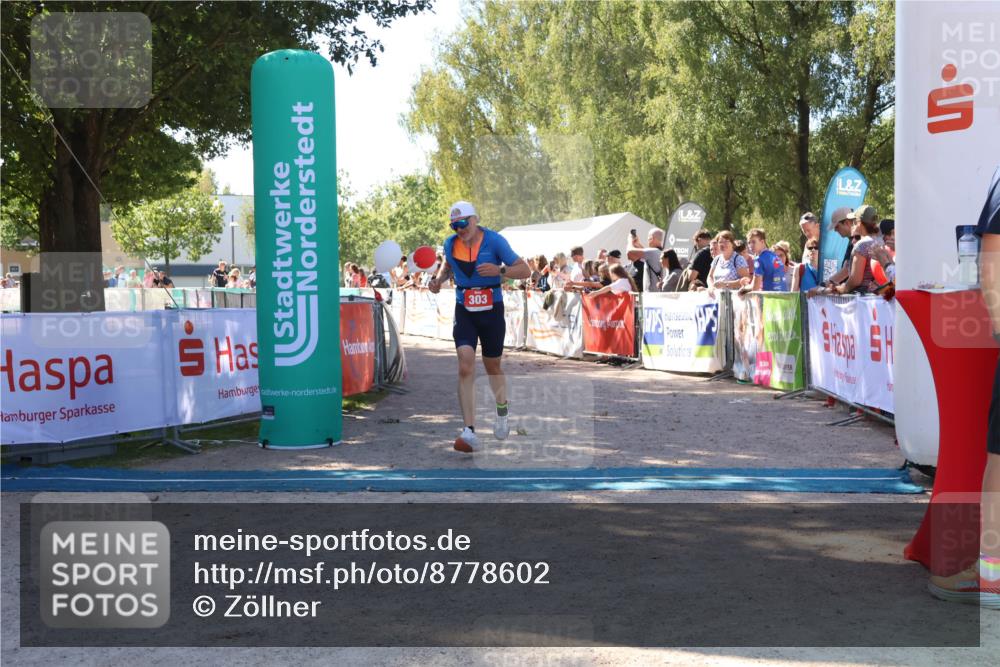 07.09.2025 - 19. Norderstedt Triathlon Zöllner http://msf.ph/oto/8778602 07.09.2025 12:30:59 Ziel 303 meine-sportfotos.de