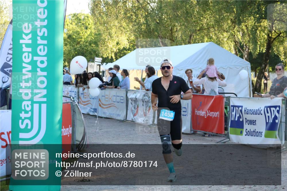 07.09.2025 - 19. Norderstedt Triathlon Zöllner http://msf.ph/oto/8780174 07.09.2025 17:35:02 Ziel 1458 meine-sportfotos.de