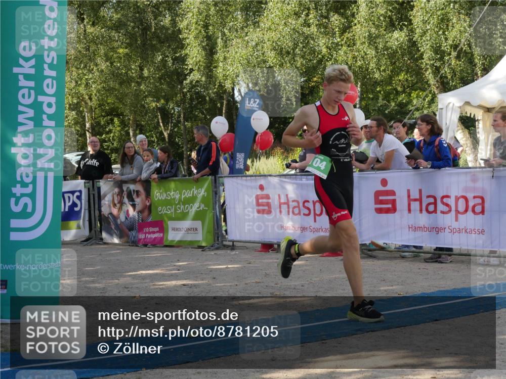 07.09.2025 - 19. Norderstedt Triathlon Zöllner http://msf.ph/oto/8781205 07.09.2025 10:57:17 Ziel 104 meine-sportfotos.de