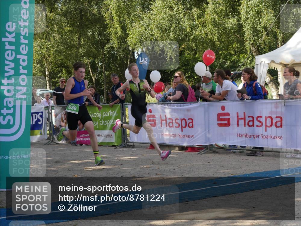 07.09.2025 - 19. Norderstedt Triathlon Zöllner http://msf.ph/oto/8781224 07.09.2025 10:57:33 Ziel 58, 126, 636 meine-sportfotos.de