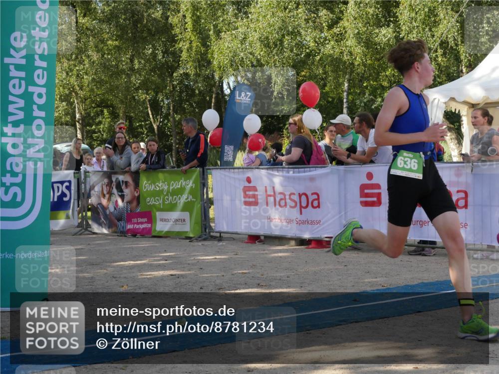 07.09.2025 - 19. Norderstedt Triathlon Zöllner http://msf.ph/oto/8781234 07.09.2025 10:57:34 Ziel 58, 126, 636 meine-sportfotos.de