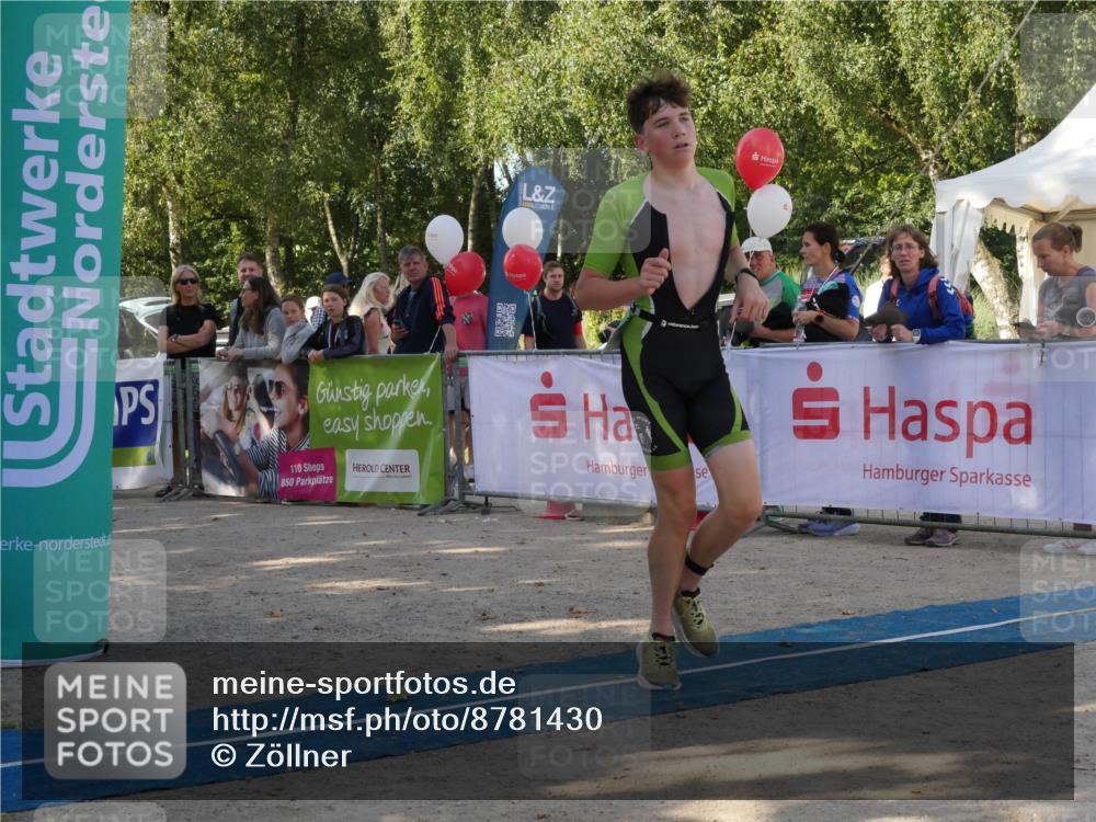 07.09.2025 - 19. Norderstedt Triathlon Zöllner http://msf.ph/oto/8781430 07.09.2025 10:57:55 Ziel 655, 669, 1125 meine-sportfotos.de