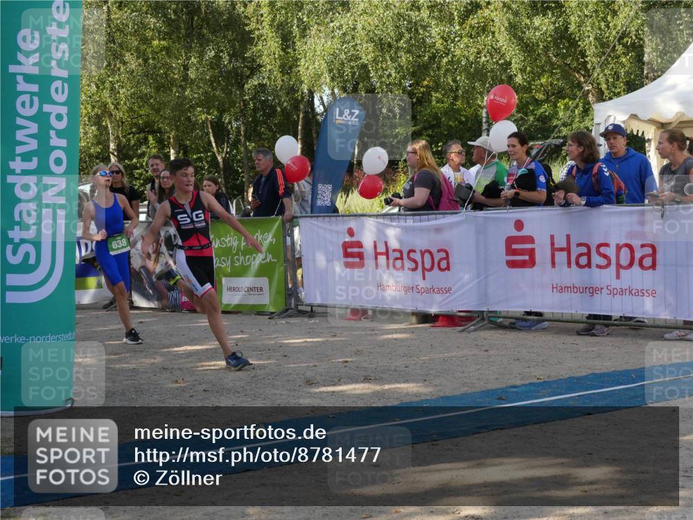 07.09.2025 - 19. Norderstedt Triathlon Zöllner http://msf.ph/oto/8781477 07.09.2025 10:58:10 Ziel 60, 130, 638 meine-sportfotos.de
