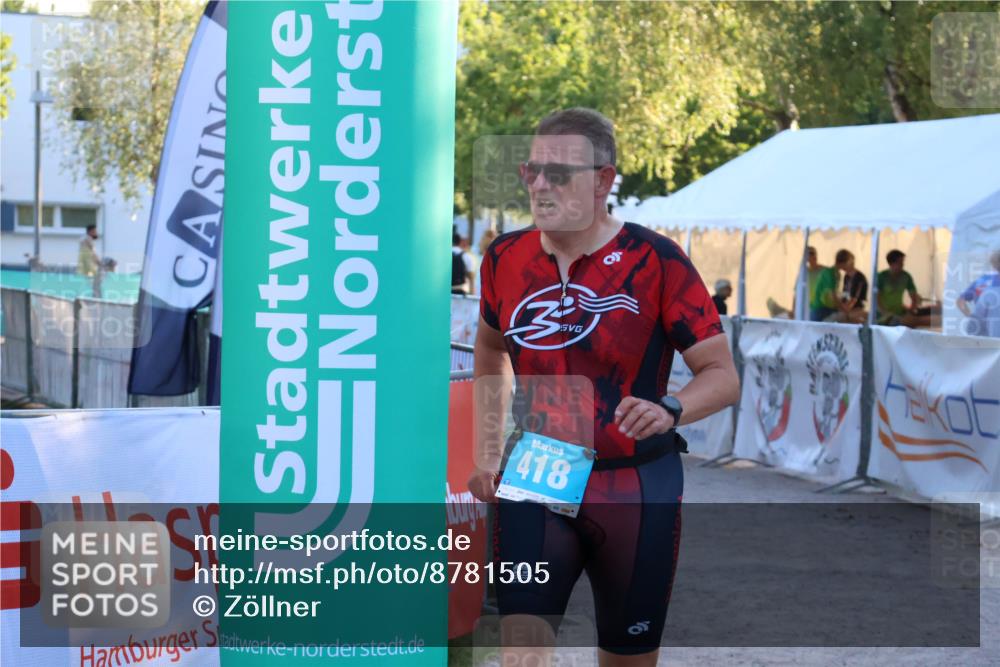 07.09.2025 - 19. Norderstedt Triathlon Zöllner http://msf.ph/oto/8781505 07.09.2025 17:42:59 Ziel 418 meine-sportfotos.de