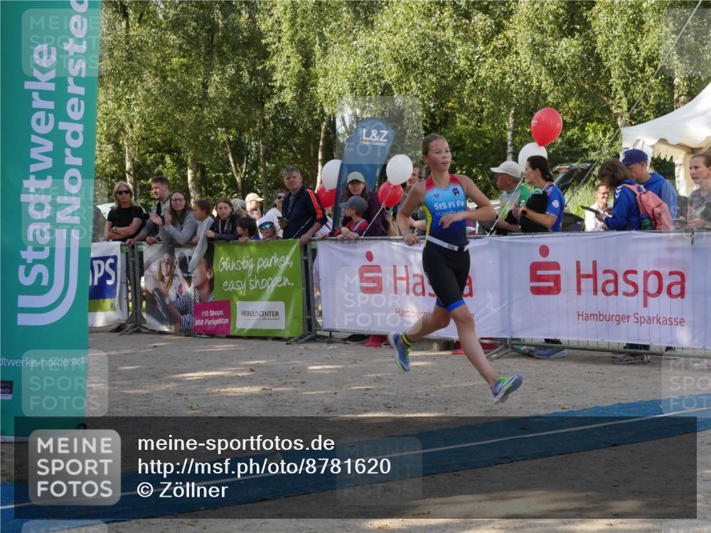 07.09.2025 - 19. Norderstedt Triathlon Zöllner http://msf.ph/oto/8781620 07.09.2025 10:58:37 Ziel 57, 643, 693 meine-sportfotos.de