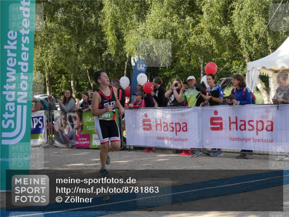07.09.2025 - 19. Norderstedt Triathlon Zöllner http://msf.ph/oto/8781863 07.09.2025 11:00:18 Ziel 61, 681, 691 meine-sportfotos.de