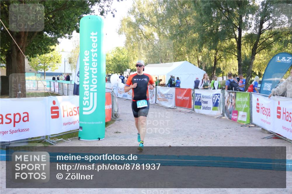 07.09.2025 - 19. Norderstedt Triathlon Zöllner http://msf.ph/oto/8781937 07.09.2025 17:44:27 Ziel 412 meine-sportfotos.de