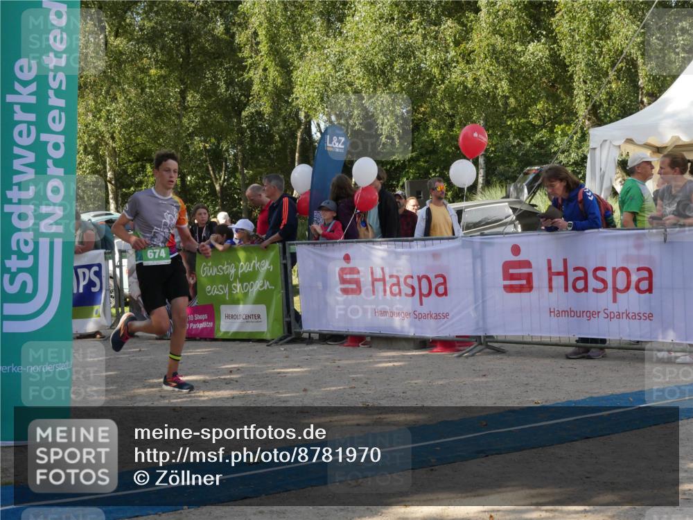 07.09.2025 - 19. Norderstedt Triathlon Zöllner http://msf.ph/oto/8781970 07.09.2025 11:00:29 Ziel 91, 674, 683 meine-sportfotos.de