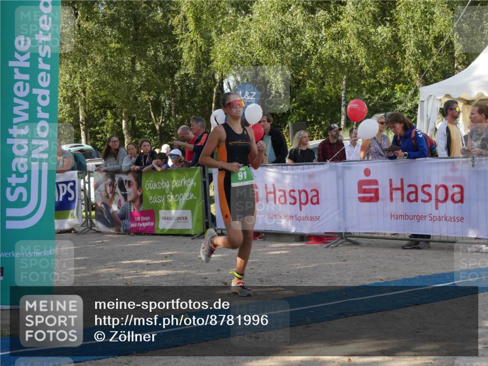 07.09.2025 - 19. Norderstedt Triathlon Zöllner http://msf.ph/oto/8781996 07.09.2025 11:00:32 Ziel 91, 674 meine-sportfotos.de