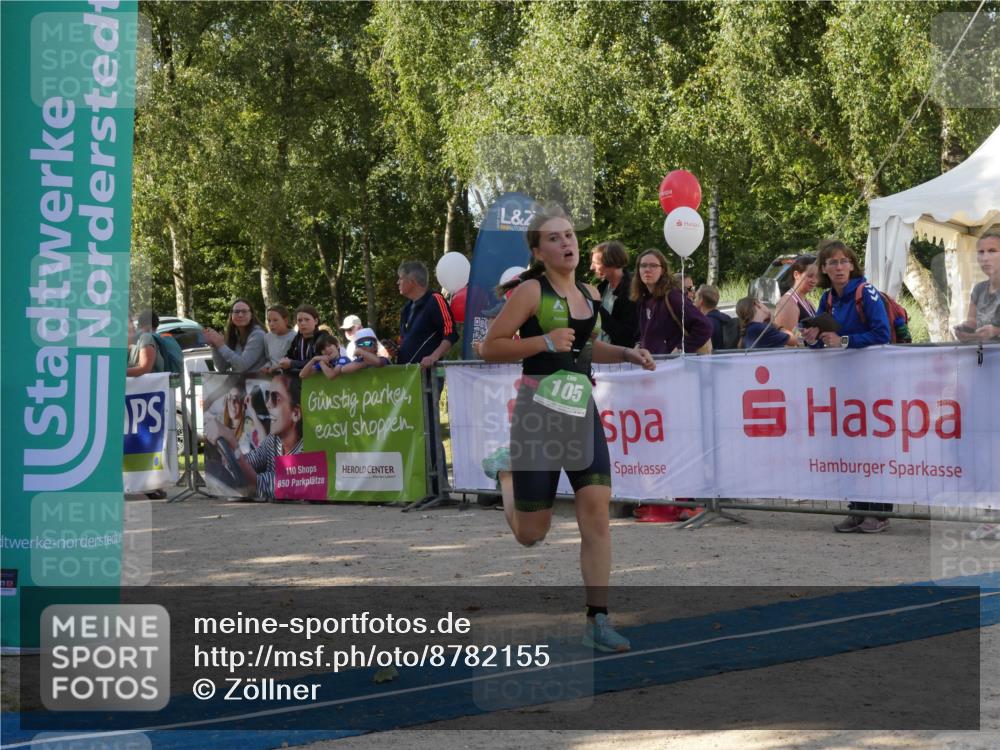 07.09.2025 - 19. Norderstedt Triathlon Zöllner http://msf.ph/oto/8782155 07.09.2025 11:01:30 Ziel 105, 635 meine-sportfotos.de