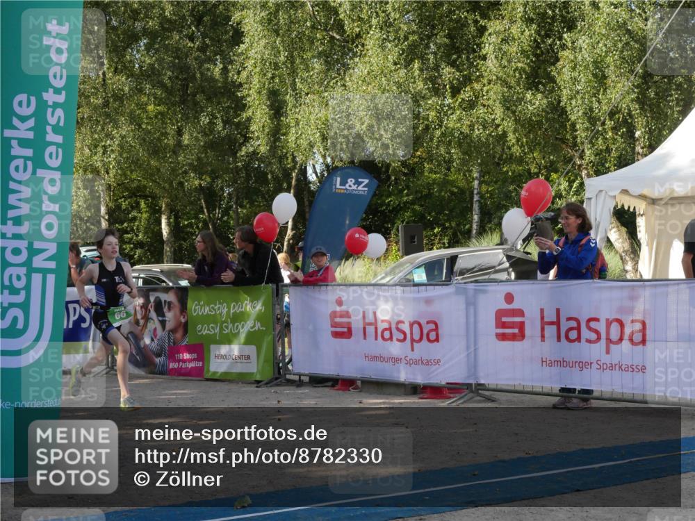 07.09.2025 - 19. Norderstedt Triathlon Zöllner http://msf.ph/oto/8782330 07.09.2025 11:03:07 Ziel 56, 66, 124 meine-sportfotos.de