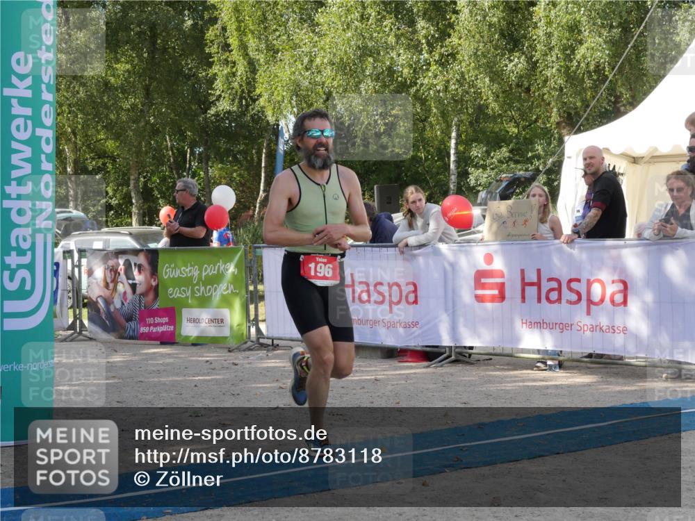 07.09.2025 - 19. Norderstedt Triathlon Zöllner http://msf.ph/oto/8783118 07.09.2025 11:49:27 Ziel 196, 1171, 1355 meine-sportfotos.de