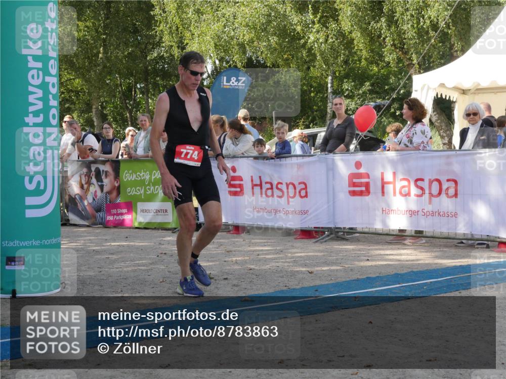 07.09.2025 - 19. Norderstedt Triathlon Zöllner http://msf.ph/oto/8783863 07.09.2025 12:02:05 Ziel 774, 1178 meine-sportfotos.de