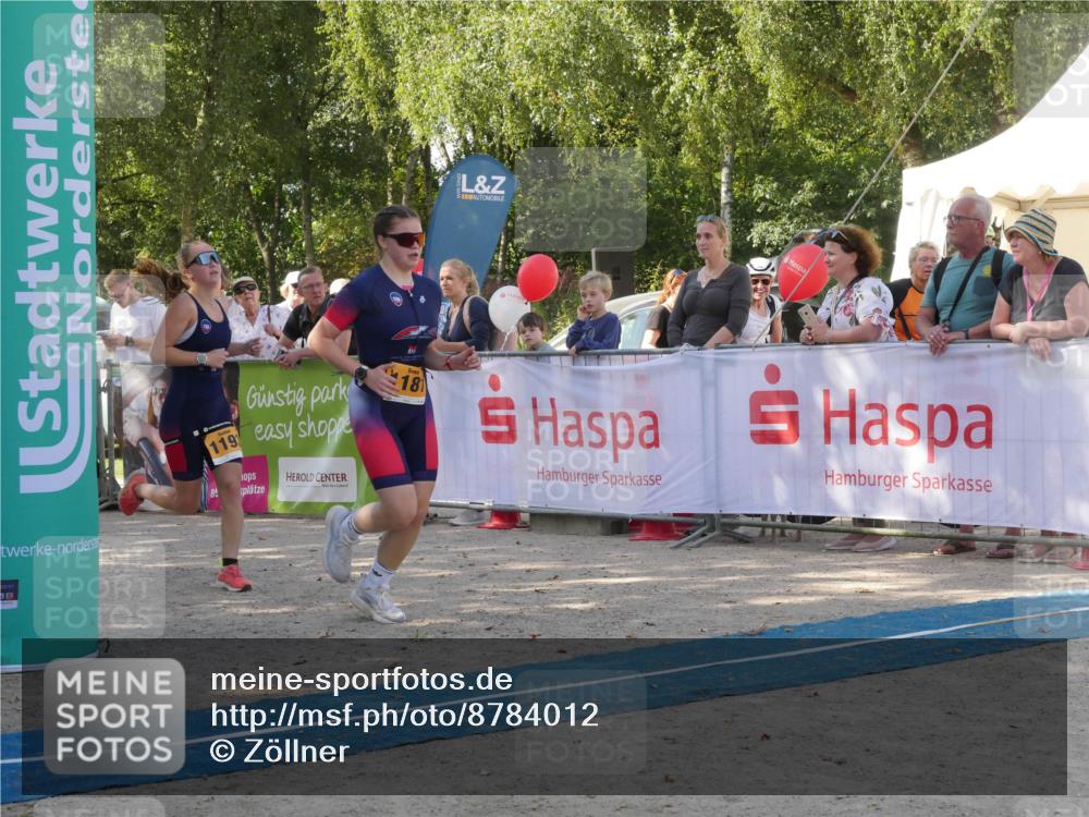 07.09.2025 - 19. Norderstedt Triathlon Zöllner http://msf.ph/oto/8784012 07.09.2025 12:05:58 Ziel 1181, 1193 meine-sportfotos.de
