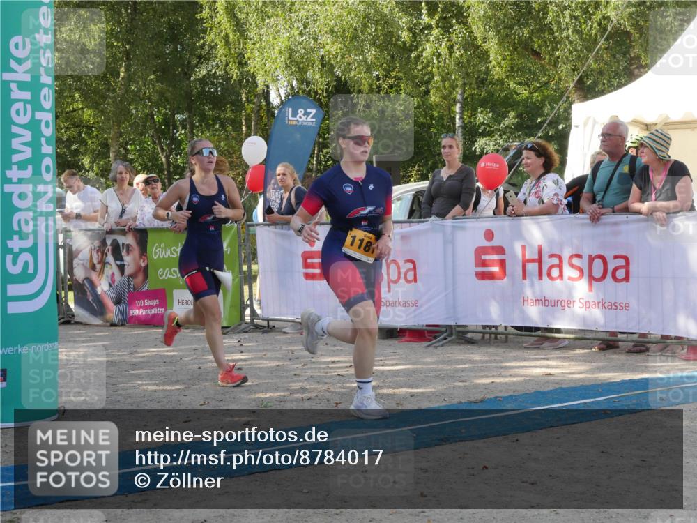 07.09.2025 - 19. Norderstedt Triathlon Zöllner http://msf.ph/oto/8784017 07.09.2025 12:05:58 Ziel 1181, 1193 meine-sportfotos.de