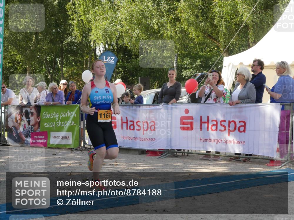 07.09.2025 - 19. Norderstedt Triathlon Zöllner http://msf.ph/oto/8784188 07.09.2025 12:08:54 Ziel 1167, 1236 meine-sportfotos.de