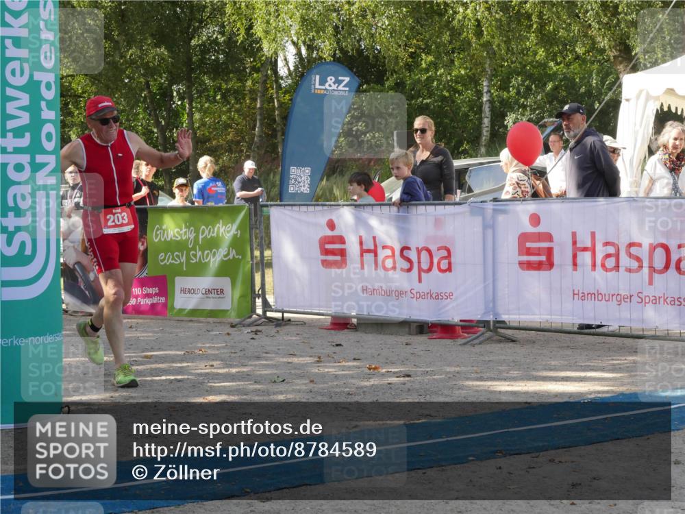 07.09.2025 - 19. Norderstedt Triathlon Zöllner http://msf.ph/oto/8784589 07.09.2025 12:18:52 Ziel 203 meine-sportfotos.de