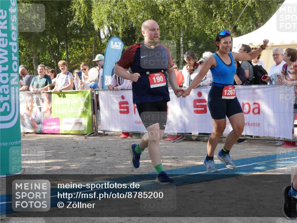 07.09.2025 - 19. Norderstedt Triathlon Zöllner http://msf.ph/oto/8785200 07.09.2025 12:36:49 Ziel 190, 860, 1267, 1319 meine-sportfotos.de