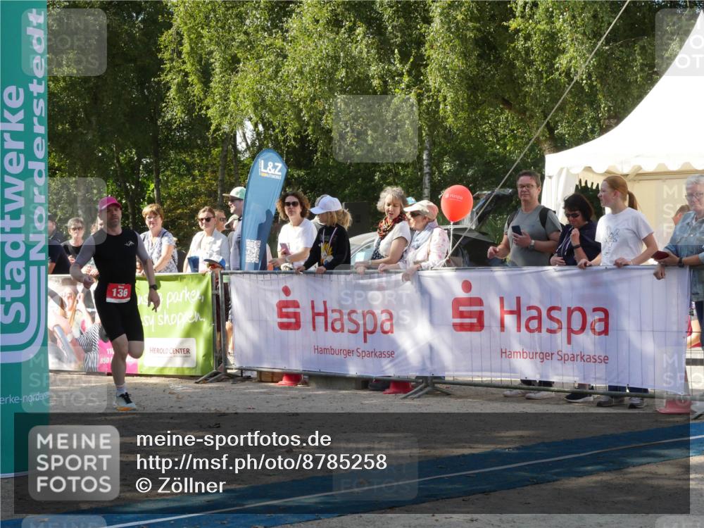07.09.2025 - 19. Norderstedt Triathlon Zöllner http://msf.ph/oto/8785258 07.09.2025 12:38:30 Ziel 136, 859 meine-sportfotos.de