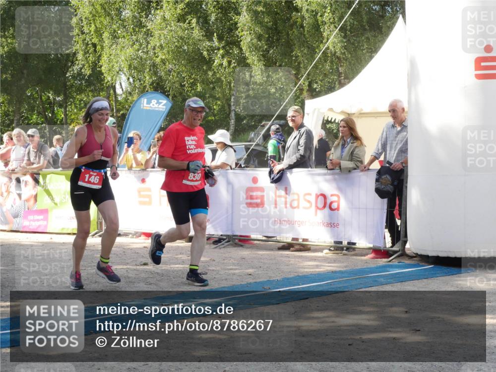 07.09.2025 - 19. Norderstedt Triathlon Zöllner http://msf.ph/oto/8786267 07.09.2025 13:00:32 Ziel 146, 830, 1370 meine-sportfotos.de