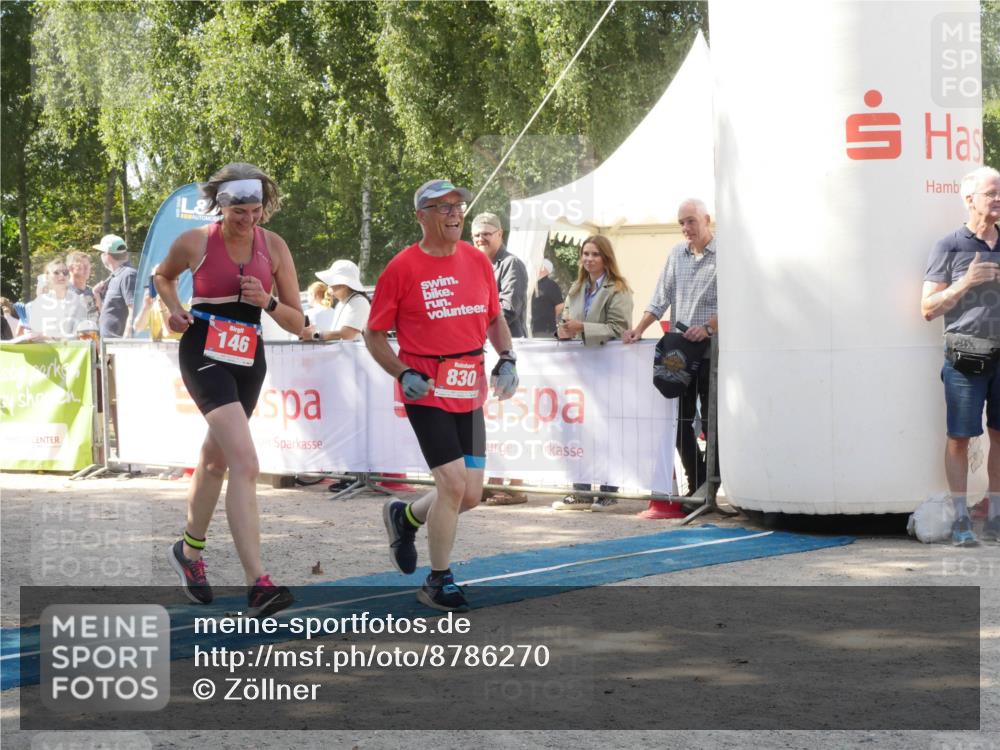 07.09.2025 - 19. Norderstedt Triathlon Zöllner http://msf.ph/oto/8786270 07.09.2025 13:00:32 Ziel 146, 830, 1370 meine-sportfotos.de