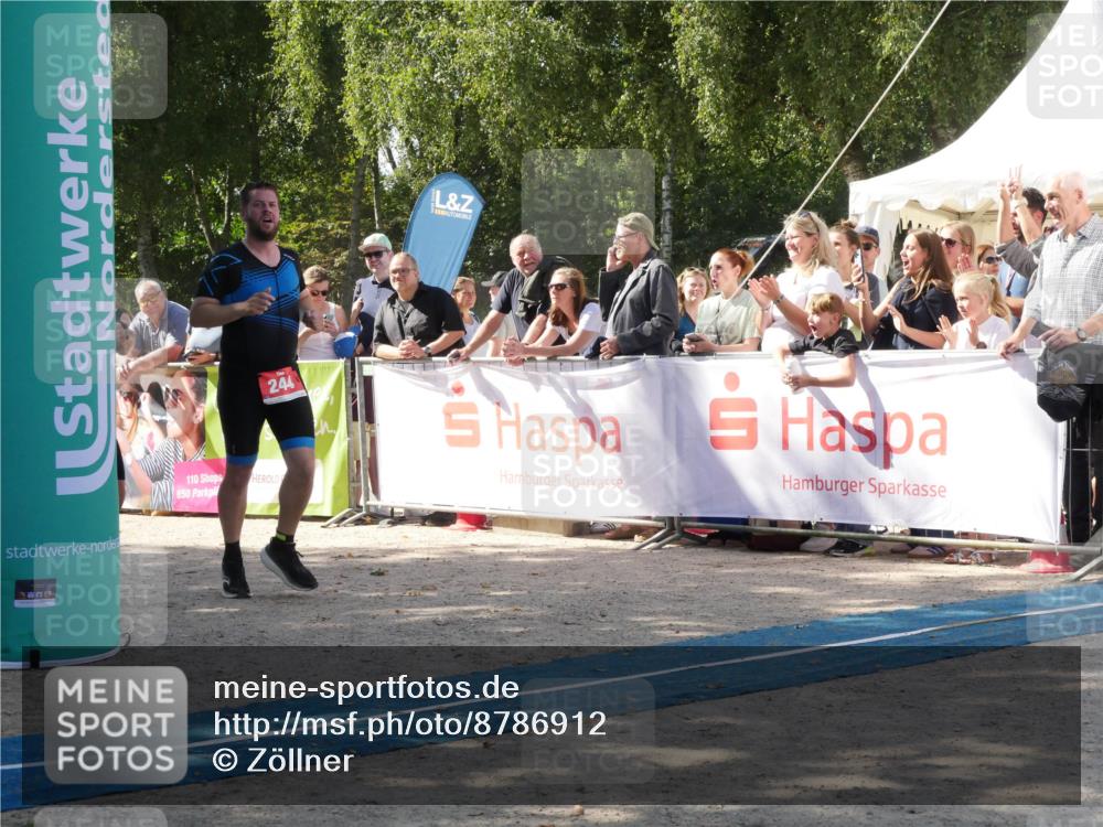 07.09.2025 - 19. Norderstedt Triathlon Zöllner http://msf.ph/oto/8786912 07.09.2025 13:12:01 Ziel 244, 1342 meine-sportfotos.de