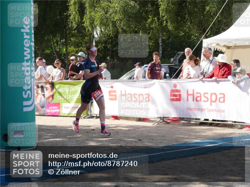 07.09.2025 - 19. Norderstedt Triathlon Zöllner http://msf.ph/oto/8787240 07.09.2025 13:19:30 Ziel 187, 283, 757 meine-sportfotos.de