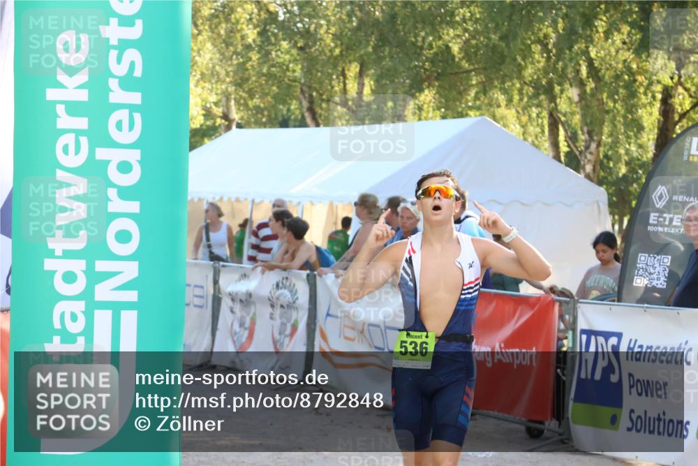 07.09.2025 - 19. Norderstedt Triathlon Zöllner http://msf.ph/oto/8792848 07.09.2025 16:38:43 Ziel 536, 917, 1481 meine-sportfotos.de