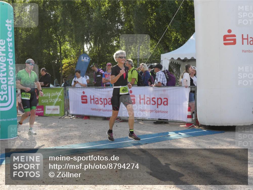 07.09.2025 - 19. Norderstedt Triathlon Zöllner http://msf.ph/oto/8794274 07.09.2025 16:46:04 Ziel 447, 474, 1492 meine-sportfotos.de