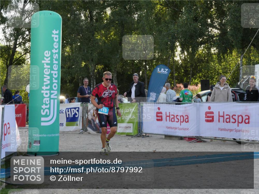 07.09.2025 - 19. Norderstedt Triathlon Zöllner http://msf.ph/oto/8797992 07.09.2025 17:43:00 Ziel 418 meine-sportfotos.de