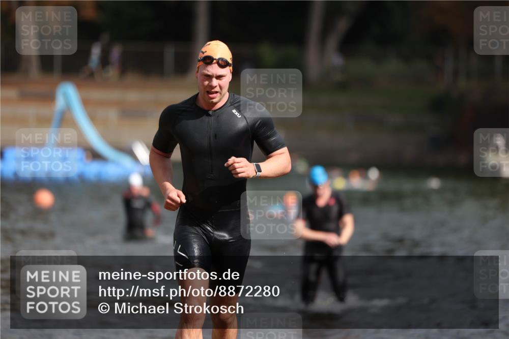 14.09.2025 - Stadtparktriathlon Michael Strokosch http://msf.ph/oto/8872280 14.09.2025 11:51:59 Schwimmen 1137, 1160, 1189, 1193 meine-sportfotos.de