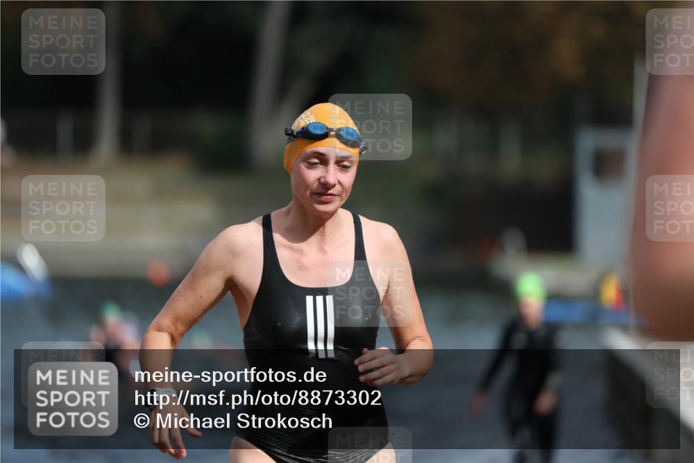 14.09.2025 - Stadtparktriathlon Michael Strokosch http://msf.ph/oto/8873302 14.09.2025 12:12:59 Schwimmen 1242, 1275, 1293, 1296 meine-sportfotos.de