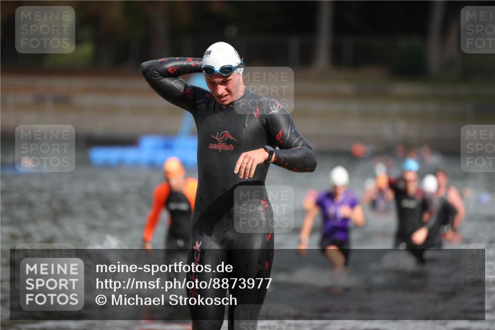 14.09.2025 - Stadtparktriathlon Michael Strokosch http://msf.ph/oto/8873977 14.09.2025 12:30:01 Schwimmen 1339, 1382, 1400, 1411 meine-sportfotos.de