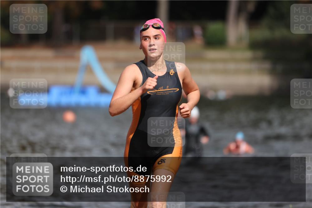 14.09.2025 - Stadtparktriathlon Michael Strokosch http://msf.ph/oto/8875992 14.09.2025 13:12:17 Schwimmen 1532, 1534, 1539 meine-sportfotos.de