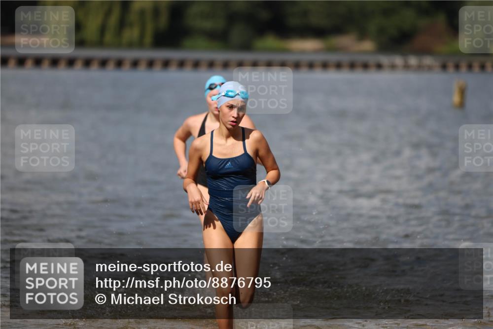 14.09.2025 - Stadtparktriathlon Michael Strokosch http://msf.ph/oto/8876795 14.09.2025 13:20:16 Schwimmen 1573, 1582, 1591 meine-sportfotos.de