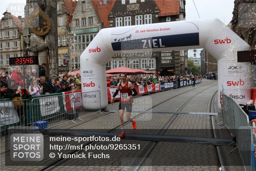05.10.2025 - 20. swb-Marathon Bremen Yannick Fuchs http://msf.ph/oto/9265351 05.10.2025 12:06:36 Ziel 1040 meine-sportfotos.de