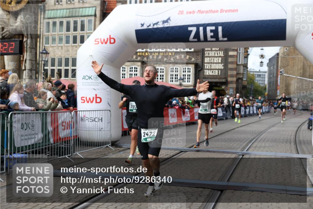 05.10.2025 - 20. swb-Marathon Bremen Yannick Fuchs http://msf.ph/oto/9286340 05.10.2025 13:04:11 Ziel 1652, 2472, 4215, 5786, 7070, 8013 meine-sportfotos.de