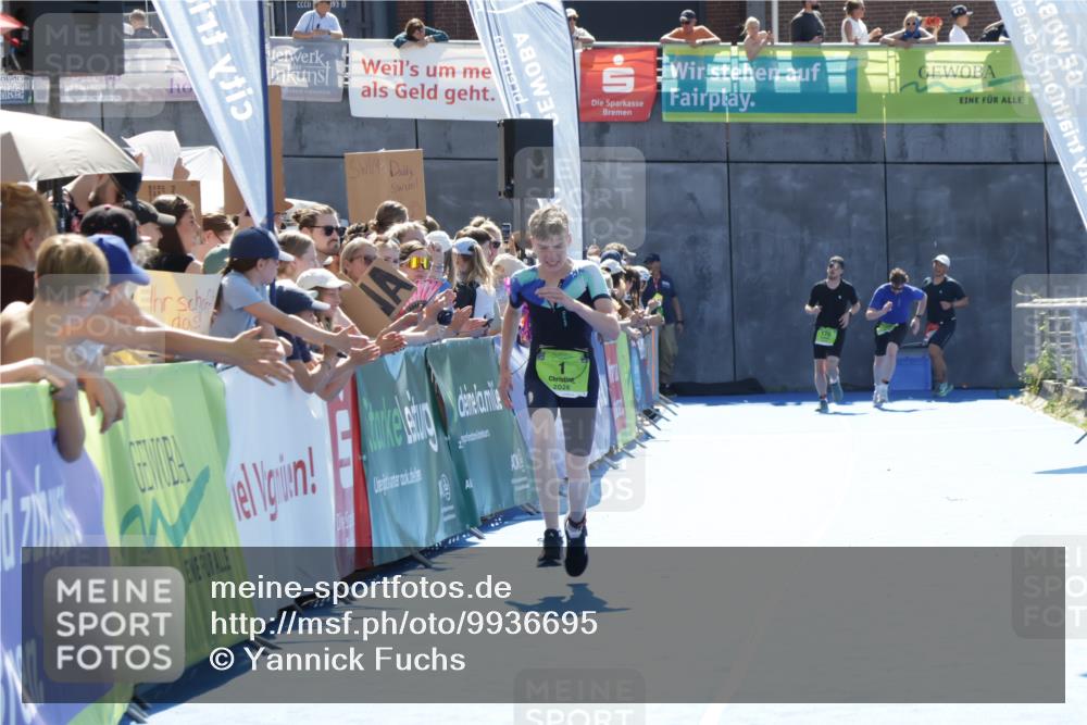 09.08.2026 - GEWOBA Citytriathlon Bremen Yannick Fuchs http://msf.ph/oto/9936695 09.08.2026 15:08:32 Ziel 1, 46 meine-sportfotos.de